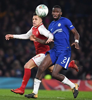 Chelsea V Arsenal - Carabao Cup 1/2 Final 1st Leg 2017-18 Prints: Alexis Sanchez vs. Antonio Rudiger: Carabao Cup Semi-Final Showdown (Chelsea v Arsenal)