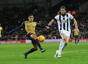 West Bromwich Albion V Arsenal 2015-16 Prints: Alexis Sanchez vs. Jonas Olsson: Intense Face-Off in Arsenal's Premier League Battle Against West Brom