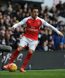 Tottenham Hotspur V Arsenal 2015-16 Prints: Alexis Sanchez vs. Tottenham Hotspur: Intense Rivalry in the 2015-16 Premier League Clash