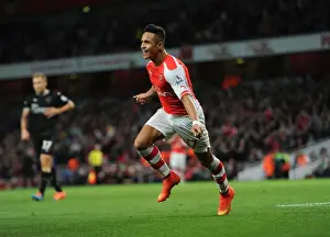 Arsenal V Burnley 2014/15 Prints: Alexis Sanchez's Brace: Arsenal Overpower Burnley in Premier League Showdown