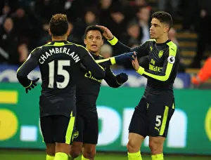 Swansea City V Arsenal - 2016-17 Prints: Alexis Sanchez's Brace: Arsenal's 4-0 Thrashing of Swansea City (January 14, 2017)