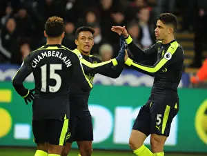 Swansea City V Arsenal - 2016-17 Prints: Alexis Sanchez's Brace: Arsenal's 4-0 Victory Over Swansea City (January 14, 2017)