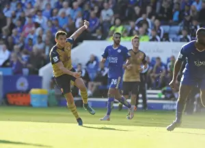 Leicester City V Arsenal 2015/16 Prints: Alexis Sanchez's Brace: Arsenal's Triumph over Leicester City