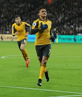 Olympic Stadium Prints: Alexis Sanchez's Brace: Arsenal's Triumph over West Ham United in the 2016-17 Premier League