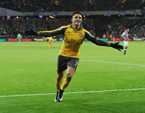 Olympic Stadium Prints: Alexis Sanchez's Brace: Arsenal's Victory over West Ham United in the 2016-17 Premier League