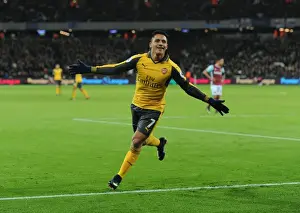 Olympic Stadium Prints: Alexis Sanchez's Double: Arsenal's Victory over West Ham United in the Premier League 2016-17