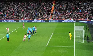Arsenal V Stoke City 2014-15 Prints: Alexis Sanchez's Double Strike: Arsenal's Free-Kick Victory Over Stoke City (2014-15)