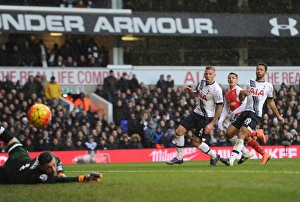 Tottenham Hotspur V Arsenal 2015-16 Prints: Alexis Sanchez's Dramatic Goal: Arsenal's Victory over Tottenham (Sanchez Scores Past Alderweireld and Dembele)