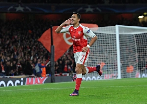 Arsenal V PFC Ludogorets Razgrad 2016-17 Prints: Alexis Sanchez's Goal: Arsenal FC vs
