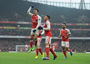 Alexis Sanchez's Goal Celebration: Arsenal vs. Hull City, Premier League 2016-17