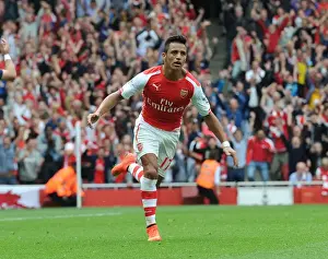 Arsenal V Manchester City 2014-15 Prints: Alexis Sanchez's Goal Celebration: Arsenal's Second against Manchester City (2014-15)