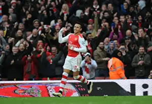 Arsenal V Stoke City 2014-15 Prints: Alexis Sanchez's Hat-Trick: Arsenal Thrash Stoke City in Premier League