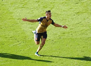 Leicester City V Arsenal 2015/16 Prints: Alexis Sanchez's Hat-Trick: Arsenal's Triumph over Leicester City