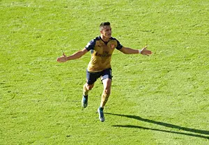 Leicester City V Arsenal 2015/16 Prints: Alexis Sanchez's Hat-Trick: Arsenal's Victory Over Leicester City