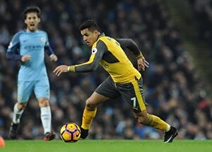 Manchester City v Arsenal 2016-17 Collection: Alexis Sanchez's Heartbreaker: Manchester City Edge Past Arsenal 2-1 in Premier League Clash