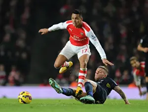 Arsenal V Southampton 2014-15 Prints: Alexis Sanchez's Magic Moment: Slipping Past Toby Alderweireld (Arsenal vs)