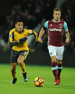 West Ham United V Arsenal 2016-17 Prints: Alexis Sanchez's Pivotal Surge Past Noble: A Turning Point in the West Ham United vs