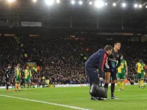 Norwich City V Arsenal 2015-16 Prints: Alexis Sanchez's Premature Exit: A Dramatic Moment from Arsenal's Match against Norwich City