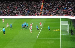 Arsenal V Stoke City 2014-15 Prints: Alexis Sanchez's Stunner: Arsenal's Decisive Free Kick vs Stoke City (2014-15)