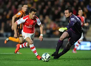 Hull City V Arsenal 2014/15 Prints: Alexis Sanchez's Thrilling Goal: Arsenal Triumphs Over Hull City