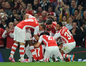 Arsenal V Southampton, League Cup 2014/15 Prints: Alexis Sanchez's Thrilling Goal: Arsenal vs. Southampton, Capital One Cup 2014/15