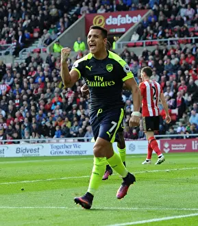Sunderland V Arsenal 2016-17 Prints: Alexis Sanchez's Thrilling Goal: Arsenal's Triumph over Sunderland (2016-17)
