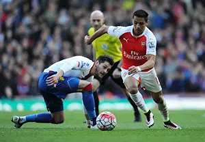 Arsenal V Crystal Palace 2015-16 Prints: Alexis Sanchez's Thrilling Sprint Past Joel Ward in Arsenal's Premier League Victory