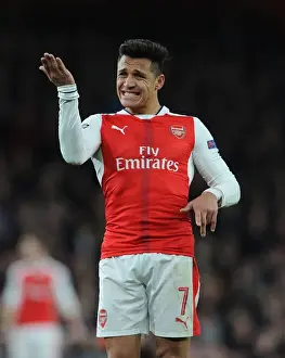 Arsenal V Bayern Munich 2016-17 Prints: Alexis Sanchez's Unforgettable Showdown: Arsenal FC vs