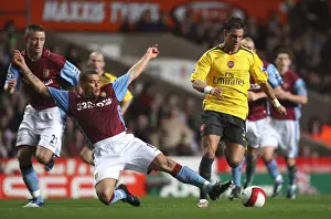 Aston Villa V Arsenal 2006-7 Prints: Aliadiere and Bouma Clash: Arsenal's 1-0 Victory Over Aston Villa, March 2007
