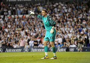 Tottenham Hotspur V Arsenal 2010-2011 Prints: Three All: Intense Rivalry - Wojciech Szczesny (Arsenal) vs