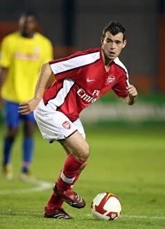 Images Dated 7th October 2008: Amaury Bischoff in Action: Arsenal's Win Against Stoke City Reserves (3:2)