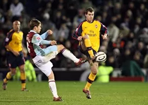 Images Dated 2nd December 2008: Amaury Bischoff (Arsenal) Joey Gudjonsson (Burnley)