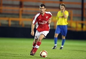 Images Dated 7th October 2008: Amaury Bischoff Shines in Arsenal's 3:2 Win Over Stoke City Reserves