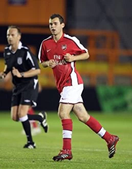 Images Dated 7th October 2008: Amaury Bischoff's Dominant Performance: Arsenal's 6-0 Rout of Stoke City Reserves, October 6, 2008
