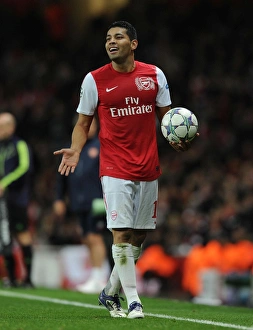 Arsenal V Borussia Dortmund 2011-12 Prints: Andre Santos in Action: Arsenal vs Borussia Dortmund, UEFA Champions League, 2011