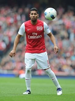 Images Dated 16th October 2011: Andre Santos in Action: Arsenal vs Sunderland, Premier League 2011-12