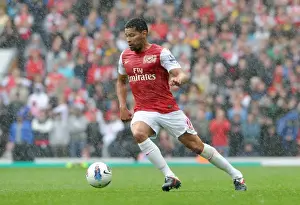 Blackburn Rovers V Arsenal 2011-12 Prints: Andre Santos Struggle: Arsenal's Heartbreaking 4-3 Defeat at Blackburn Rovers