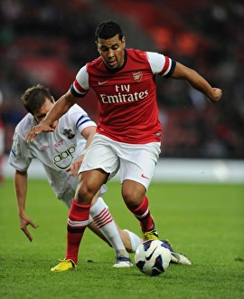 Southampton V Arsenal 2012-13 - Pre Season Prints: Andre Santos vs. Dean Hammond: Southampton vs. Arsenal Pre-Season Clash (2012-13)