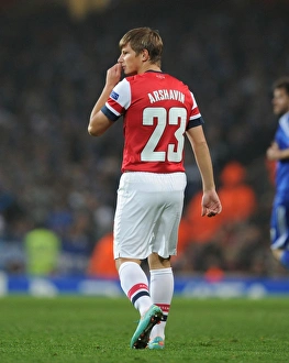 Arsenal V Schalke 04 2012-13 Prints: Andrey Arshavin in Action for Arsenal against Schalke 04, UEFA Champions League 2012-13