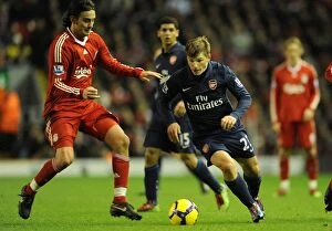 Images Dated 13th December 2009: Andrey Arshavin (Arsenal) Alberto Aquilani (Liverpool). Liverpool 1: 2 Arsenal