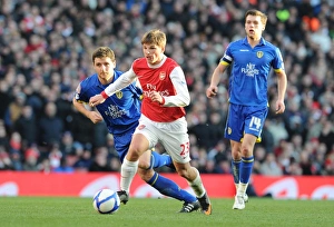 Arsenal V Leeds United FA Cup 2010-11 Prints: Andrey Arshavin (Arsenal) Alex Bruce (Leeds). Arsenal 1: 1 Leeds United