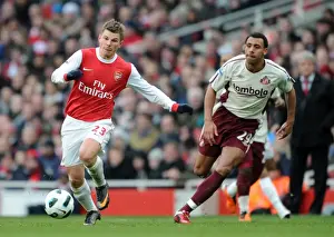 Arsenal V Sunderland 2010-11 Prints: Andrey Arshavin (Arsenal) Anton Ferdinand (Sunderland). Arsenal 0: 0 Sunderland