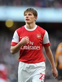 Arsenal V Wolverhampton Wanderers 2010-11 Prints: Andrey Arshavin (Arsenal). Arsenal 2: 0 Wolverhampton Wanderers. Barclays Premier League