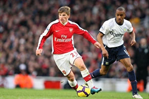 Arsenal V Aston Villa 2009-10 Prints: Andrey Arshavin (Arsenal) Fabian Delph (Villa). Arsenal 3: 0 Aston Villa