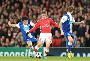 Images Dated 9th March 2010: Andrey Arshavin (Arsenal) Jorge Fucile and Raul Meireles (Porto). Arsenal 5: 0 FC Porto
