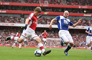 Arshavin Andrey Collection: Andrey Arshavin (Arsenal) Lee Carsley (Birmingham)