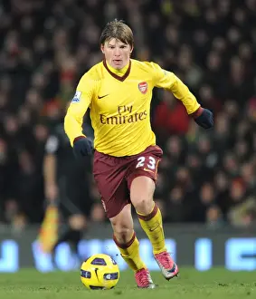 Manchester United V Arsenal 2010-11 Prints: Andrey Arshavin (Arsenal). Manchester United 1: 0 Arsenal, Barclays Premier League