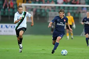 Szombathelyi Haladas V Arsenal 2009-10 Prints: Andrey Arshavin (Arsenal) Marton Oross (Szombathelyi)