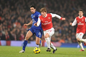 Andrey Arshavin (Arsenal) Mikel Arteta (Everton). Arsenal 2: 1 Everton, Barclays Premier League