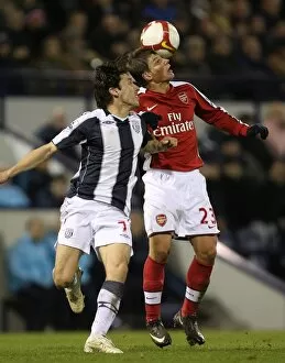 Images Dated 3rd March 2009: Andrey Arshavin (Arsenal) Robert Koran (West Brom)